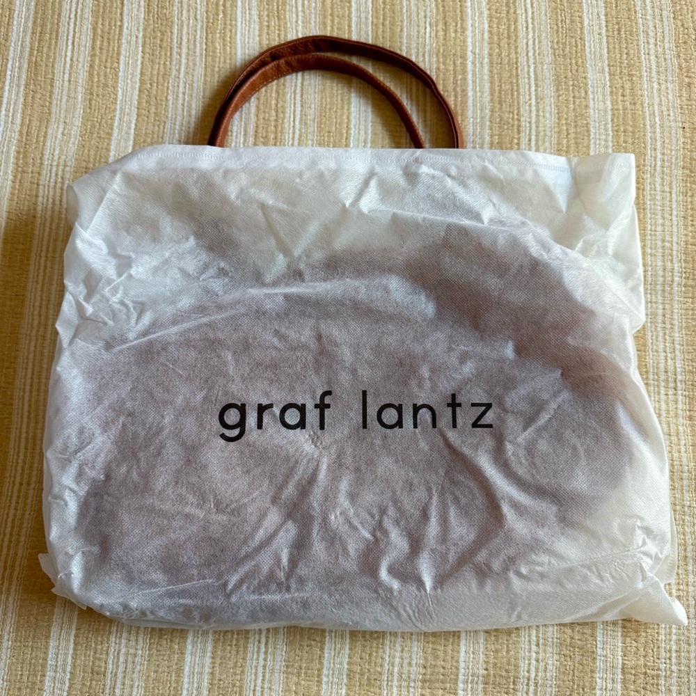 NWT GRAF GANTZ Tan and Cream Tote Bag - Picture 2 of 12